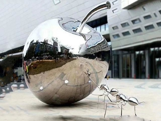 500CM Mirror Stainless Steel Sculpture Small Showcase Decorative Artifact