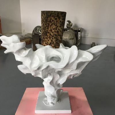 Small Outdoor Abstract Sculpture White Abstract Marble Sculpture Gifts Cabinet Display