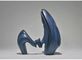 Trzecia niebieska rzeźba z żywicy Wnętrza Współczesna abstrakcyjna dekoracja rzeźbiarska