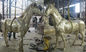 Realistic Bronze Large Animal Garden Sculptures Red Life Size Metal Horse Sculpture