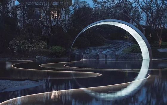 Waterscape Large Metal Art Sculptures, Pool Lights LED Statua ze stali nierdzewnej