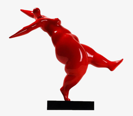 Żywica naścienna metalowa rzeźba Czerwona abstrakcyjna rzeźba portretowa Dekoracja biurka